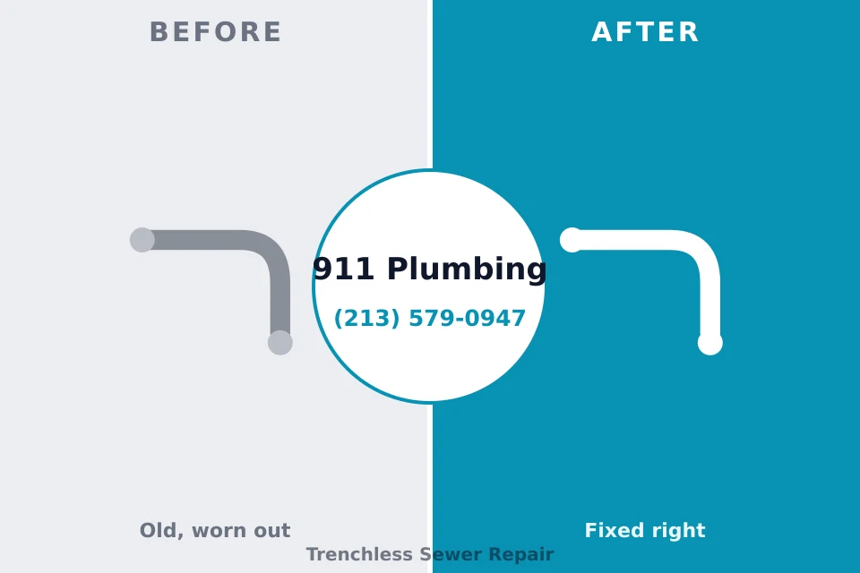 Before and after: plumbing repair Lynchburg, OH
